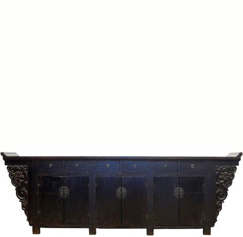 117" Inch Long Antique Chinese Dragon Sideboard - Dyag East