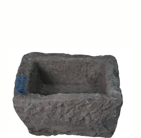 19" Inch Long Hand Chiseled Stone Trough 24 - 22 - Dyag East