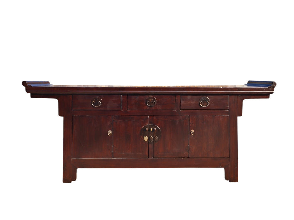 19th Century Chinese Elm Everted Flange Sideboard - Dyag East