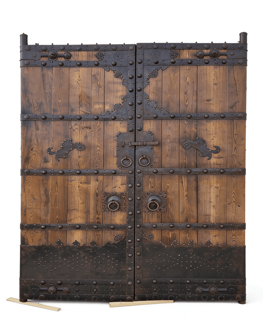 19th Century Chinese Wood Doors with Iron Detail - Dyag East