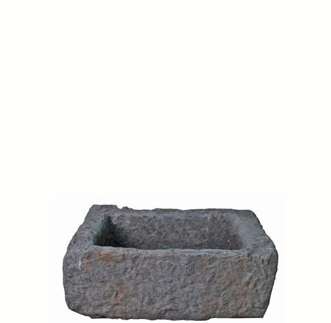 20" Inch Long Hand Chiseled Stone Trough 24 - 16 - Dyag East