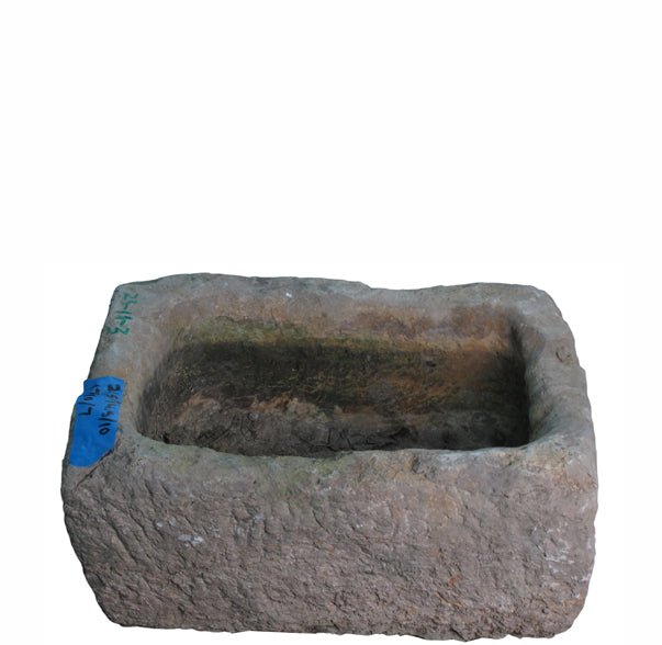 22" Inch Long Hand Chiseled Stone Trough 11 - 3 - Dyag East