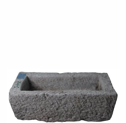 23" Inch Long Hand Chiseled Stone Trough 11 - 5 - Dyag East