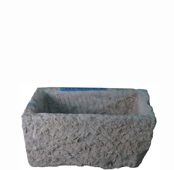 28" Inch Long Hand Chiseled Stone Trough 6 - Dyag East