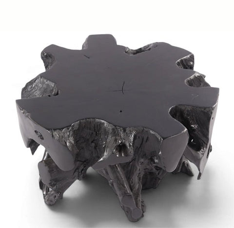 30” Diameter Black Teak Root Coffee Table - Dyag East