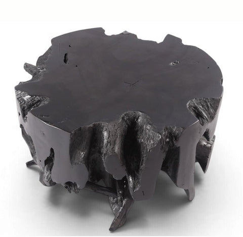 30” Diameter Black Teak Root Coffee Table 4 - Dyag East