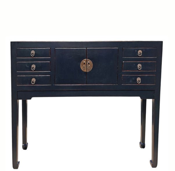 37" Long Black Multi-Storage Console Table - Dyag East