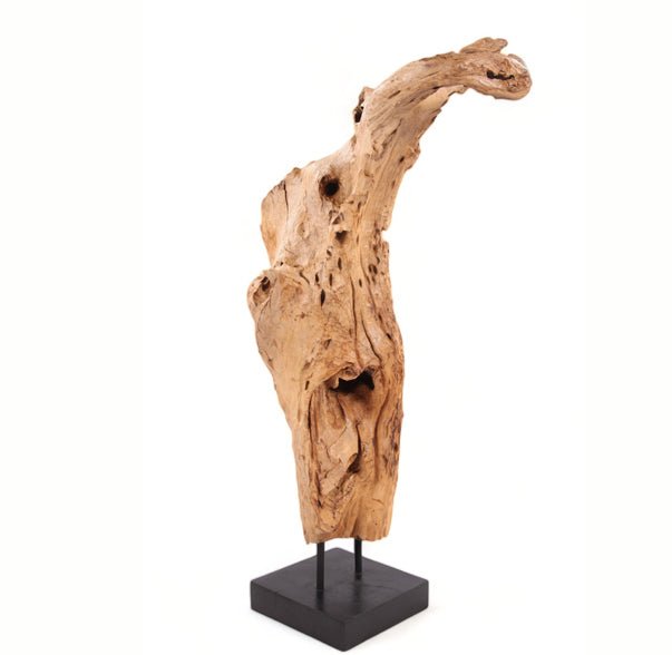 61" Inch Tall Organic Teak Natural Sculpture - Dyag East