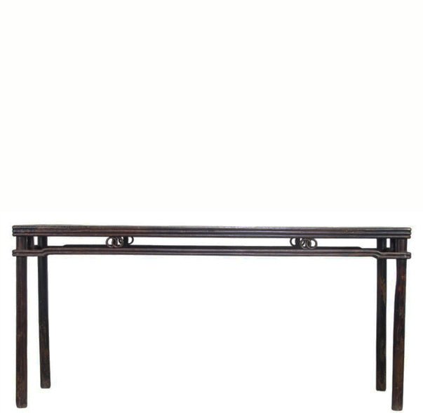 72" Long Antique Elm Console Table - Dyag East