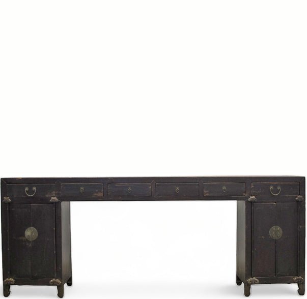 8 Feet Long Altar Antique Console Table or Desk - Dyag East