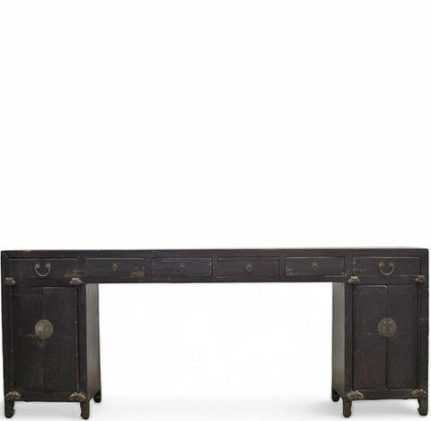8 Feet Long Altar Antique Console Table or Desk - Dyag East