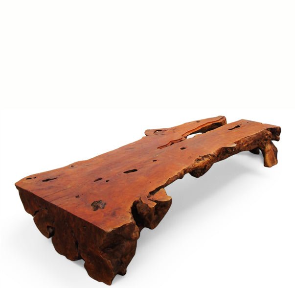 86 Inch Long Large One Slab Lychee Burl Coffee Table - Dyag East
