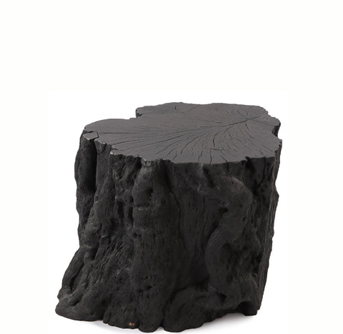 Black Lychee Living Edge Accent or Side Table or Stool 5