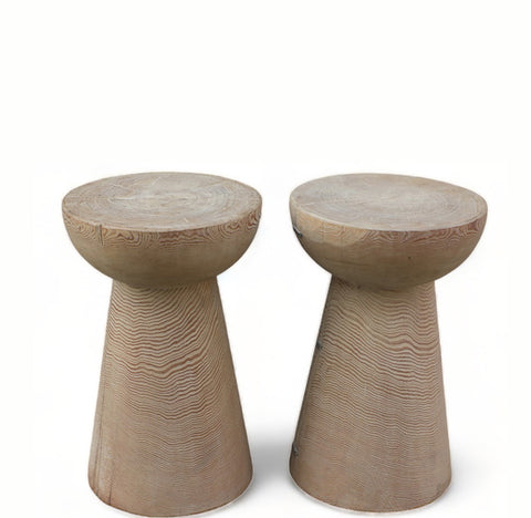 Pair Hand Made Modern Side Tables or Nightstands or Stool