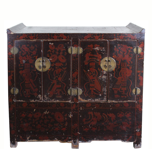 Dark Red Shanxi Antique Chest Cabinet