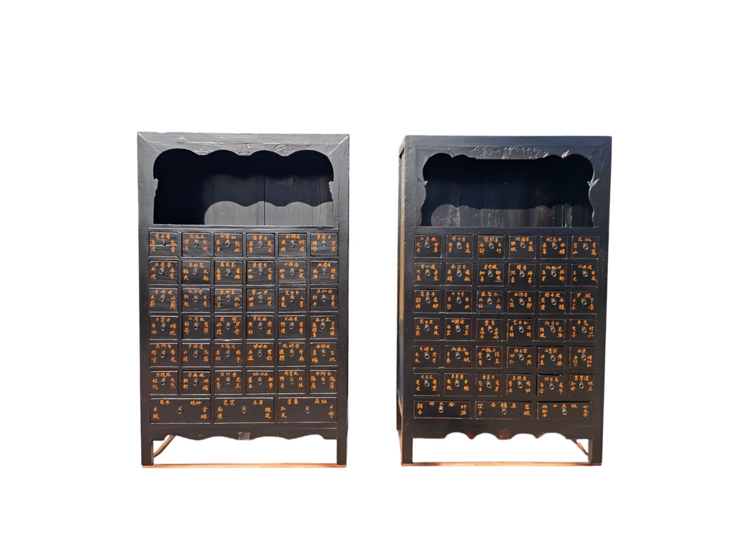 19th Century Pair of Chinese Apothecary Cabinets