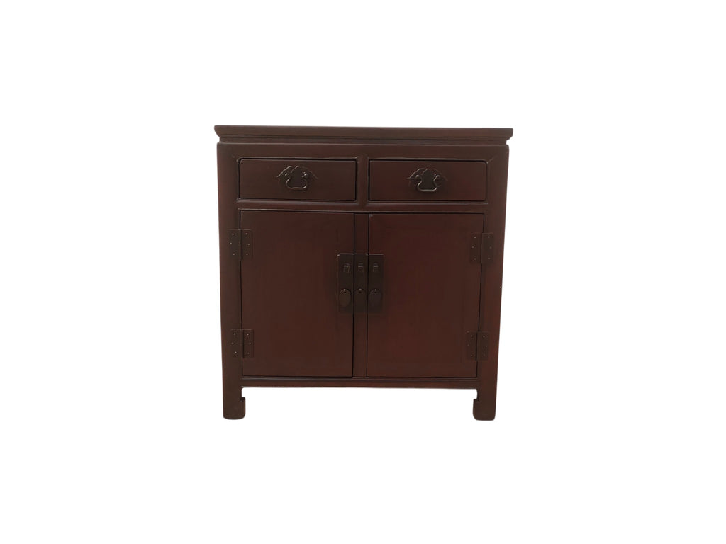 Late 20th Century 2-Drawer Elm Accent Cabinet