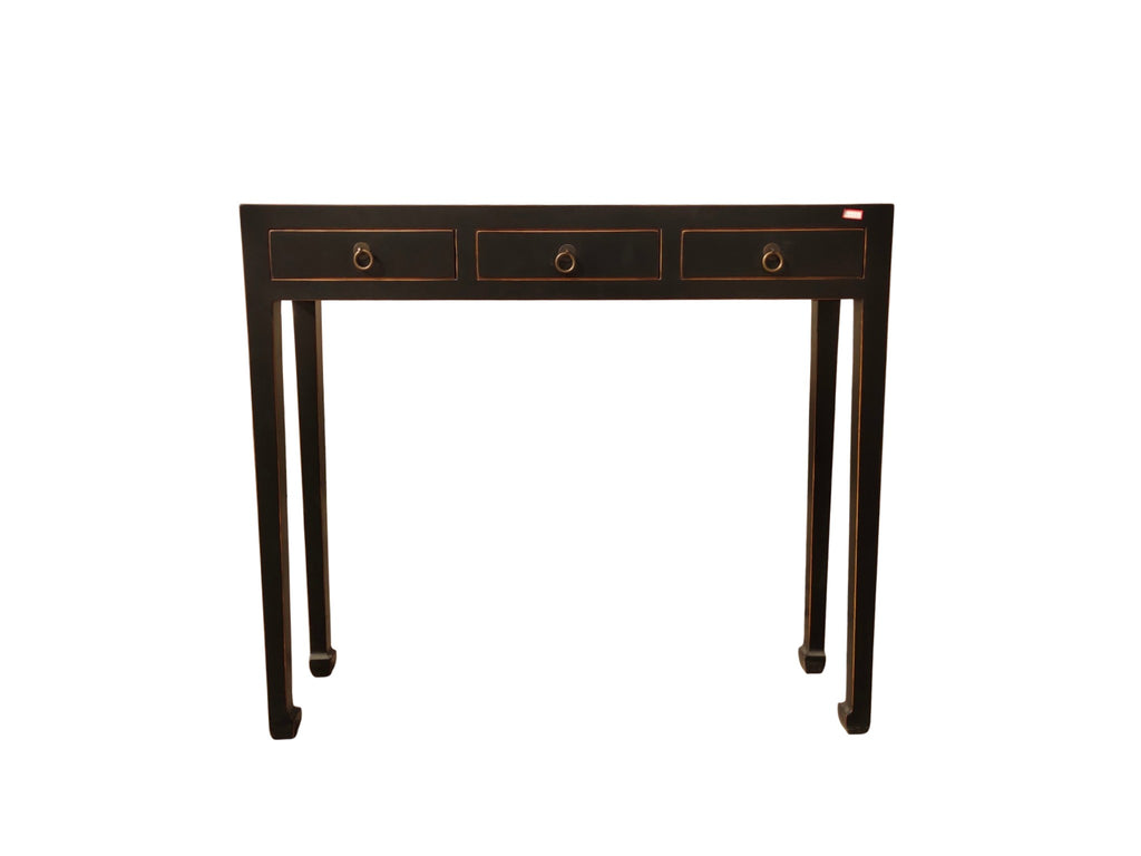 Vintage Chinese 37" Long 3-Drawer Console Table
