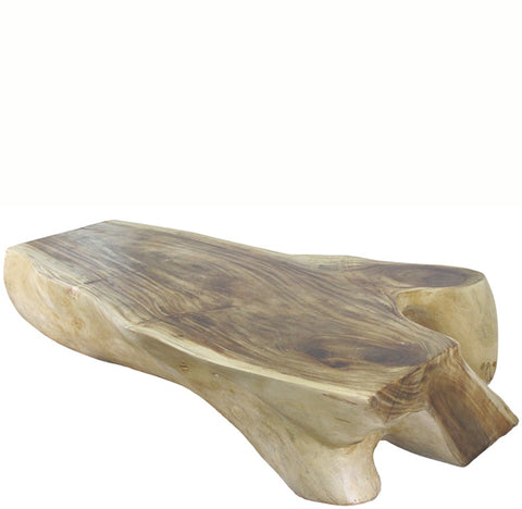 Hand Made Smooth Sides Living Edge Block 74" Inch Long Coffee Table 102