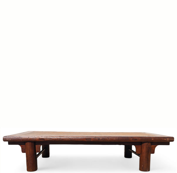 Late 18th Century 81" Inch Long Antique Chinese Brown Coffee Table