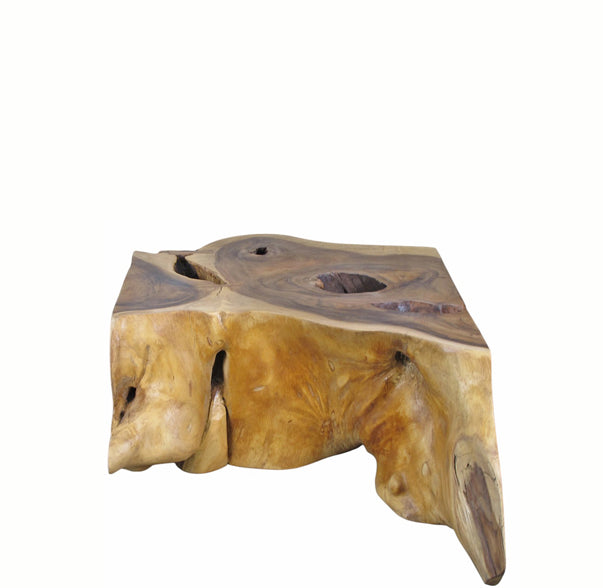 Nature Free Form Brown Block Coffee Table