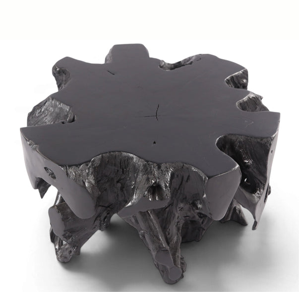 30” Diameter Black Teak Root Coffee Table