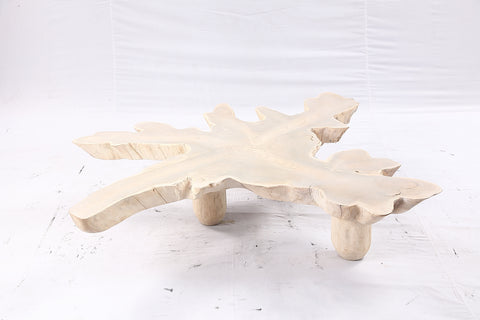 Free Form Living Edge Bleached One Slab Coffee Table 283