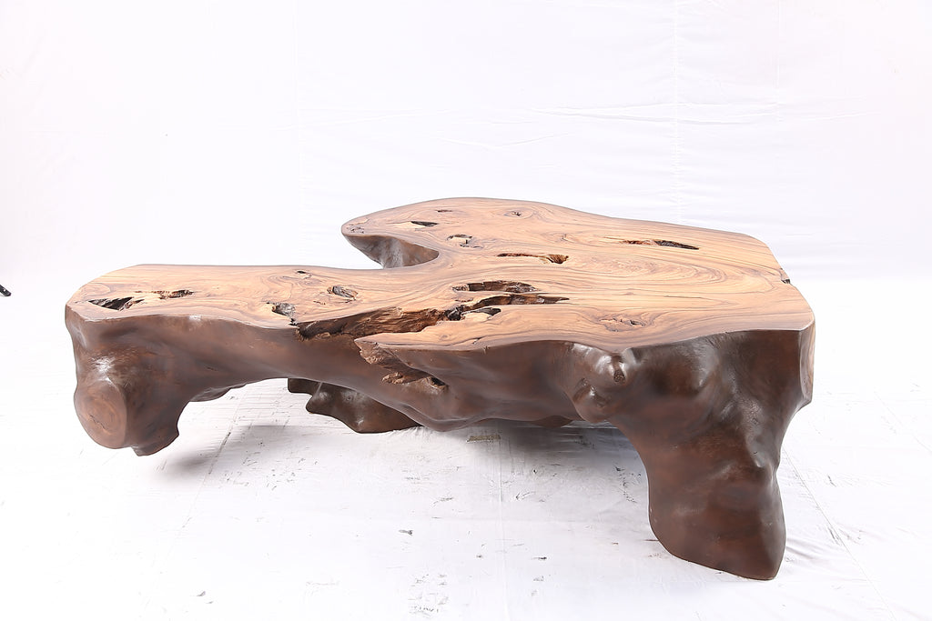 Brown Free Form Organic Coffee Table