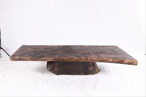 Dark Brown Single Slab Coffee Table