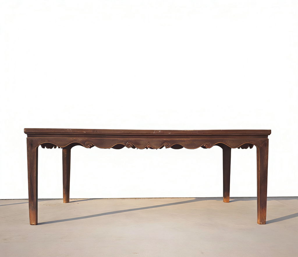 Antique Elm 82" Long Dining Table