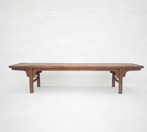 Vintage 84" Long Elm Bench
