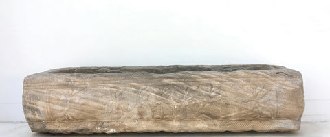 70" Inch Long Hand Chiseled Stone Trough 63