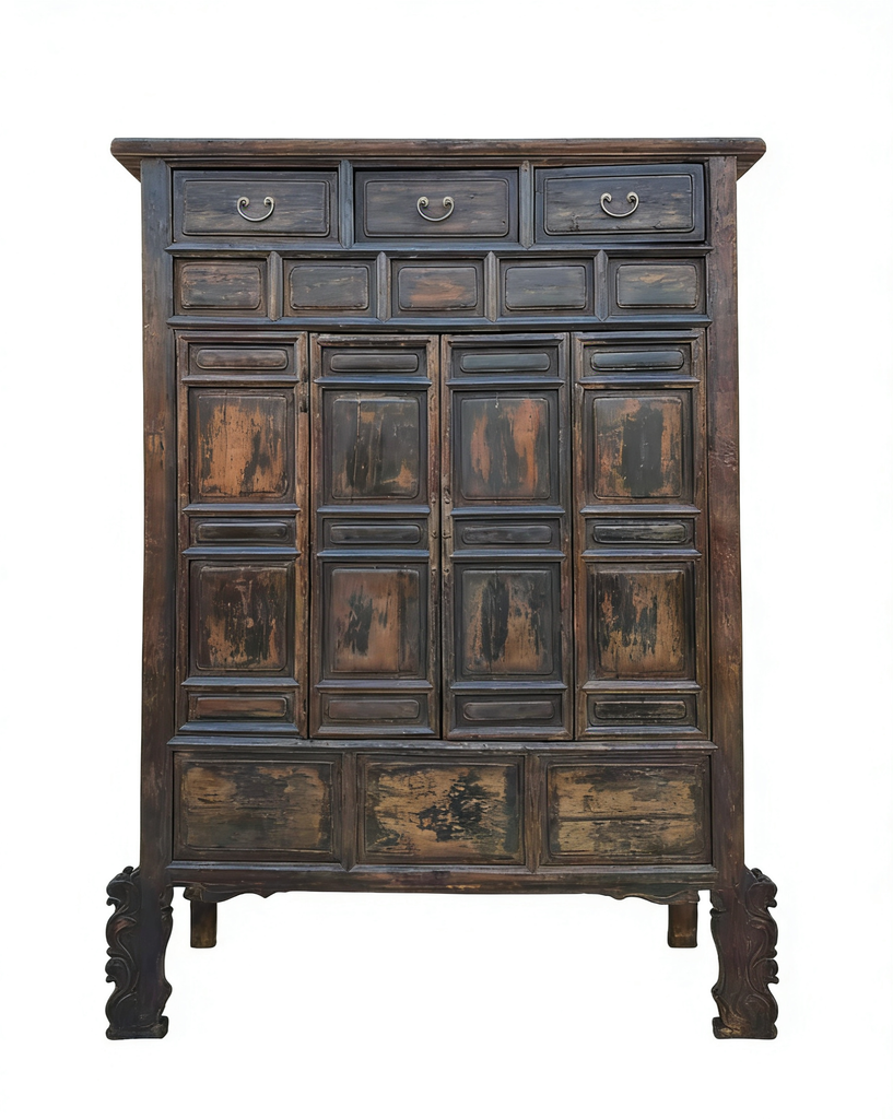 Imperial 16th Century Elm Display Cabinet