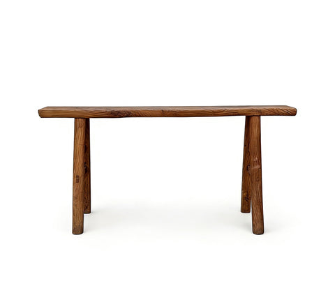 Vintage Chinese Elm 43" Long Bench