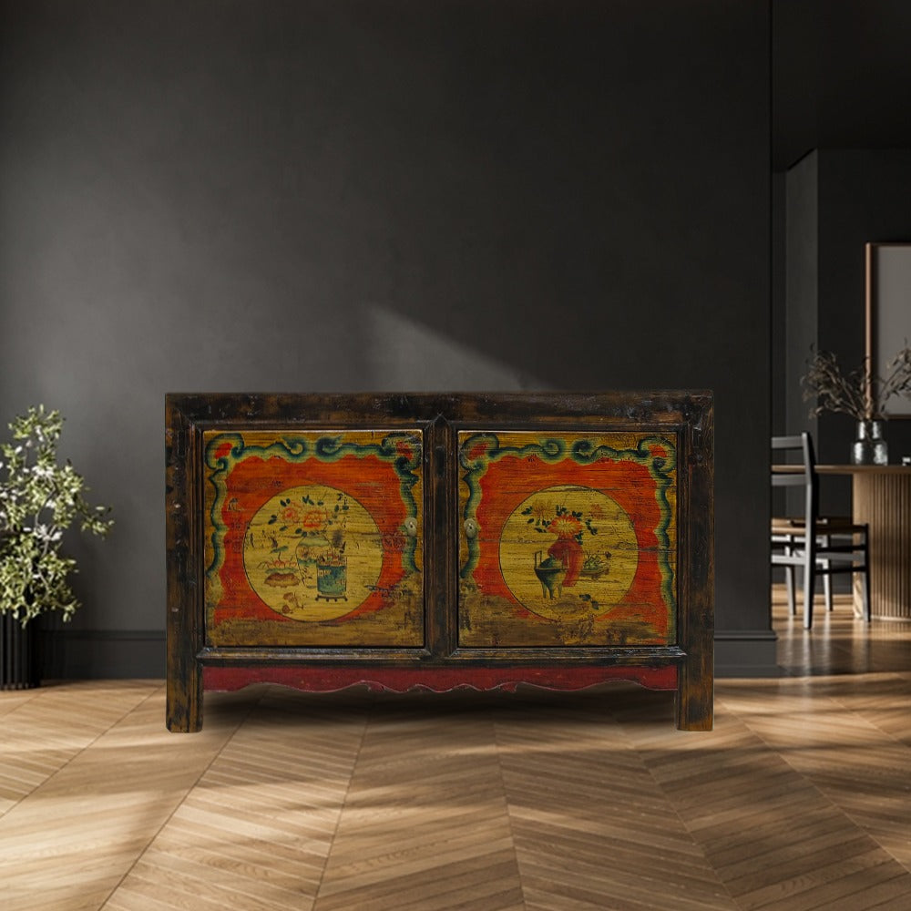 Hand Painted Mongolia Sideboard 4