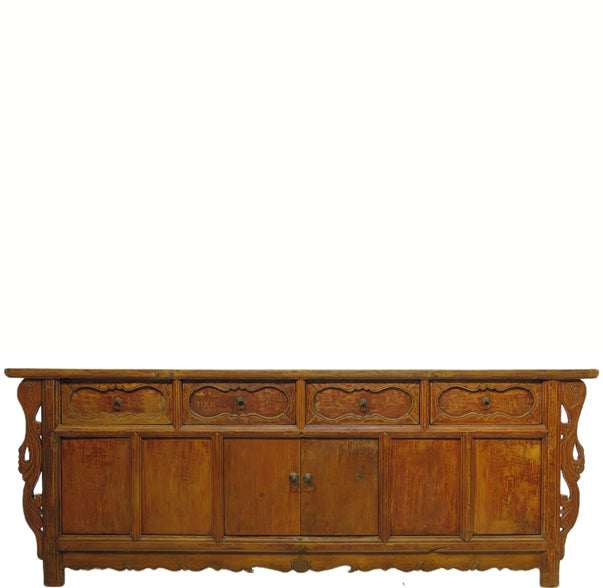 Four Drawer Antique Asian Buffet Sideboard