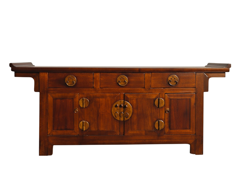 19th Century Chinese Catalpa Everted Flange Sideboard
