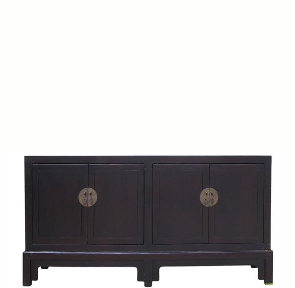 Early 20th Century Chinese Lacquered 4 Door Sideboard