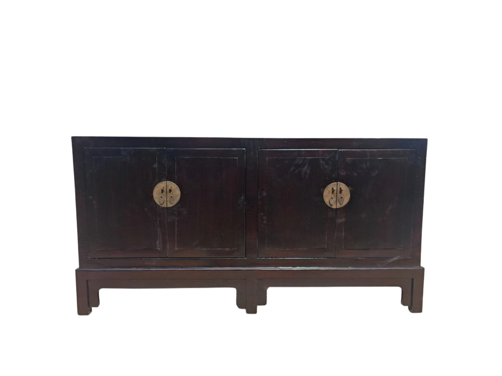 Early 20th Century Chinese Lacquered 4 Door Sideboard