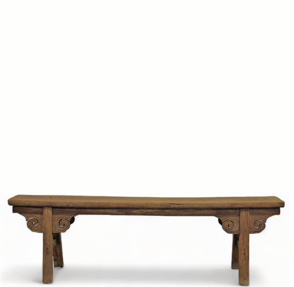 71" Inch Long Antique Chinese Countryside Bench