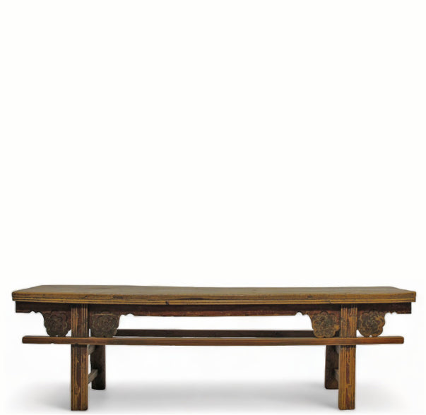 Low 70" inch Long Antique Chinese Bench Console Table