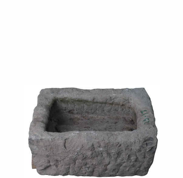 22" Inch Long Hand Chiseled Stone Trough 24-17