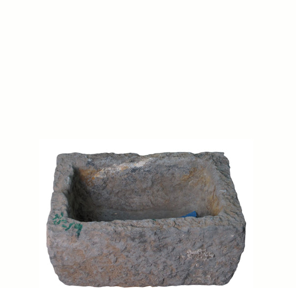 21" Inch Long Hand Chiseled Stone Trough 24-19