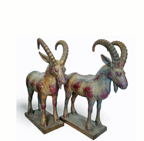 A Pair of Handcrafted Mountain Goats - Dyag East