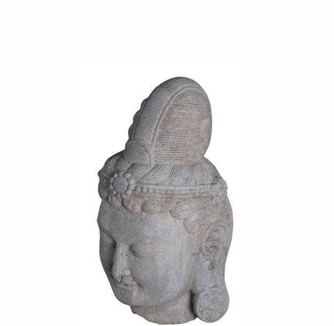 A Stone Statue of Guanyin Head - Dyag East