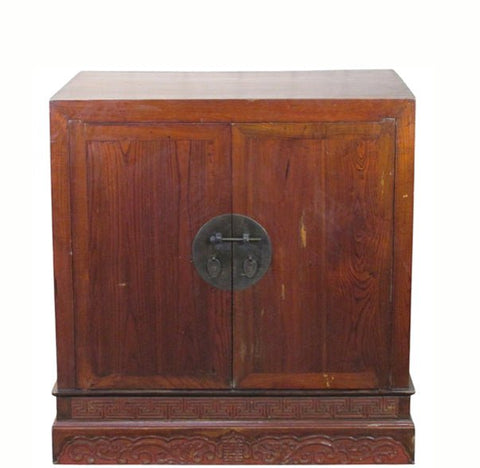 Ancient Chinese Elm Lacquered Cabinet - Dyag East