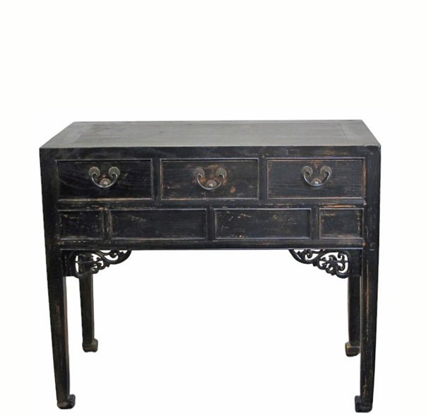 Antique Chinese 40" Three-Drawer Console Table - Dyag East