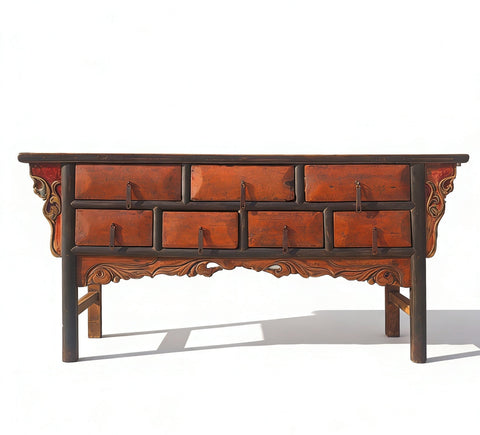 Antique Chinese 72" Long Apothecary Cabinet - Dyag East