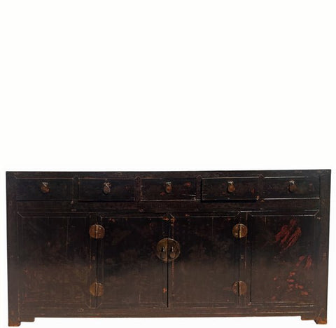 Antique Chinese Elm 5 Drawer Sideboard - Dyag East