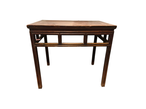 Antique Chinese Elm Square Side Table - Dyag East